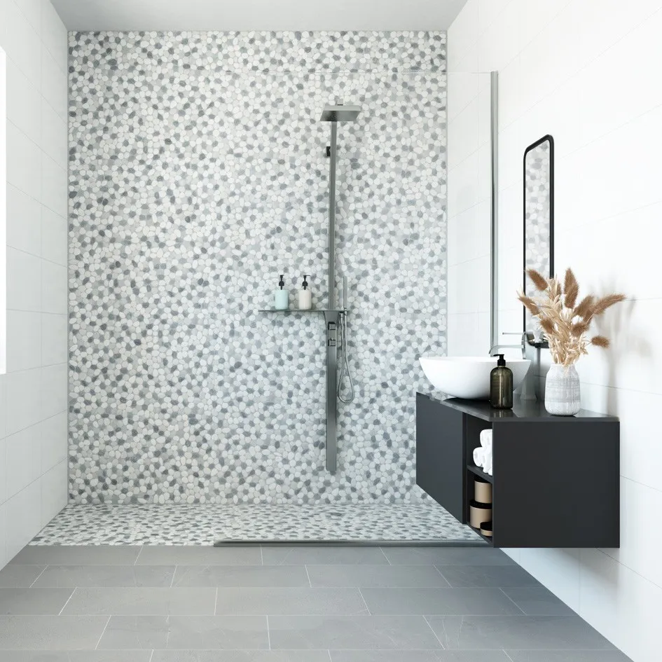 Shower tile wall | Country Manor Decorating
