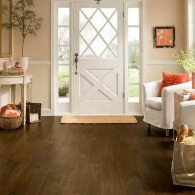 Walnut-Cove-Luxury-Vinyl-Tile-Dark-Chocolate Entryway Vinyl flooring | Country Manor Decorating
